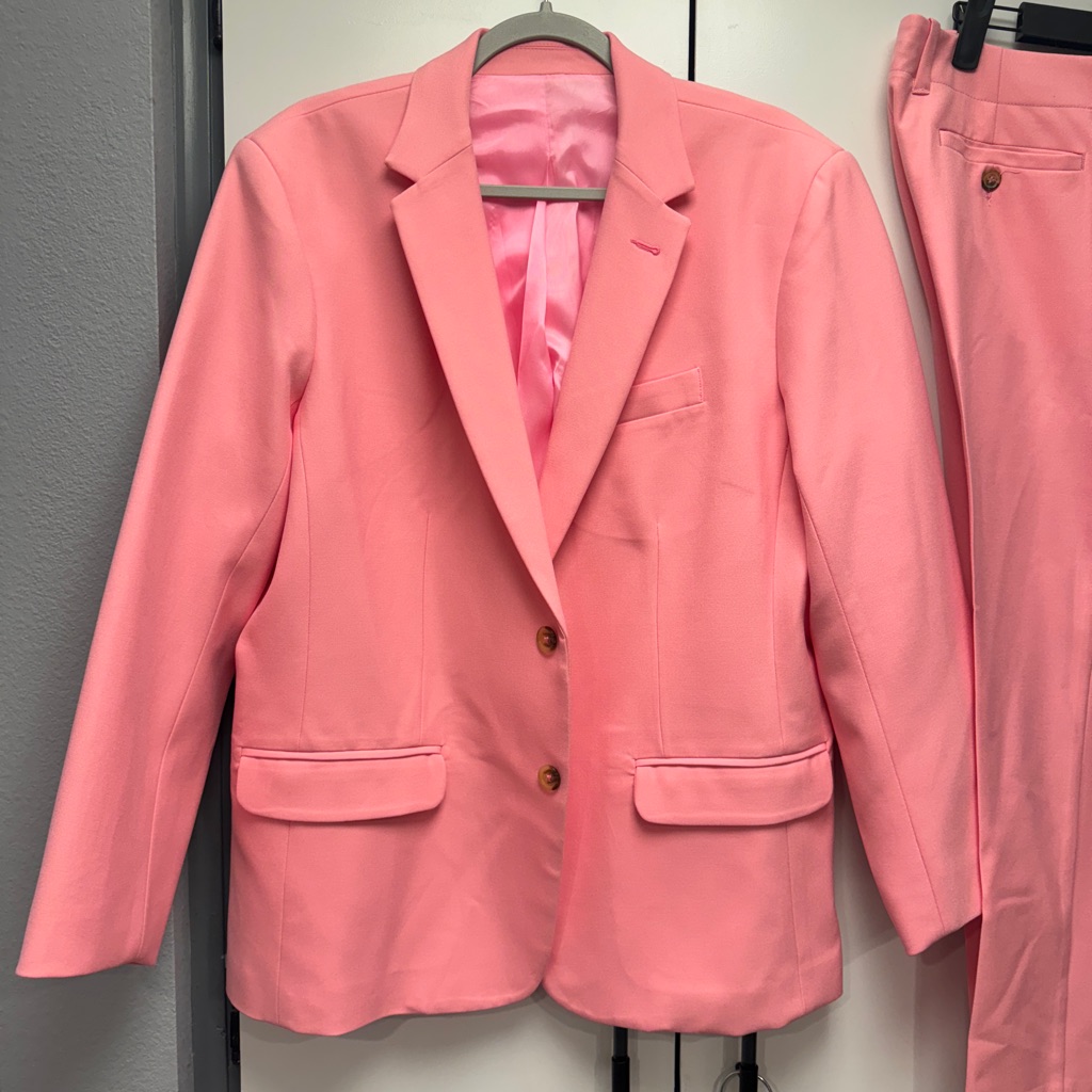 Nwt Mr Turk Kennedy Blazer In Bright Salmon Pink. 42r